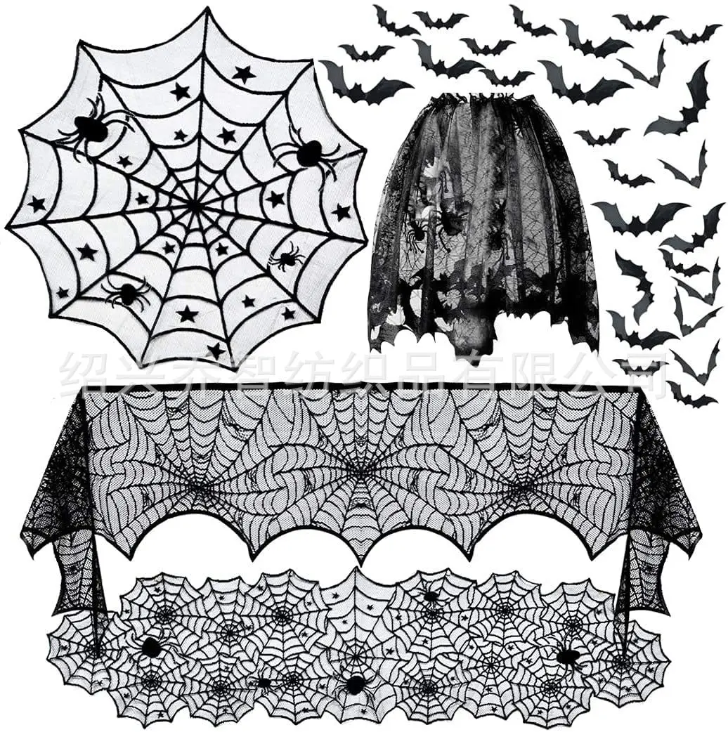 Halloween Decorations Set Fireplace Mantel Scarf Table Cover Lace Table Runner Halloween Banner for Halloween Party Home Decor
Halloween Decorations Set Fireplace Mantel Scarf Table Cover Lace Table Runner Halloween Banner for Halloween Party Home Decor