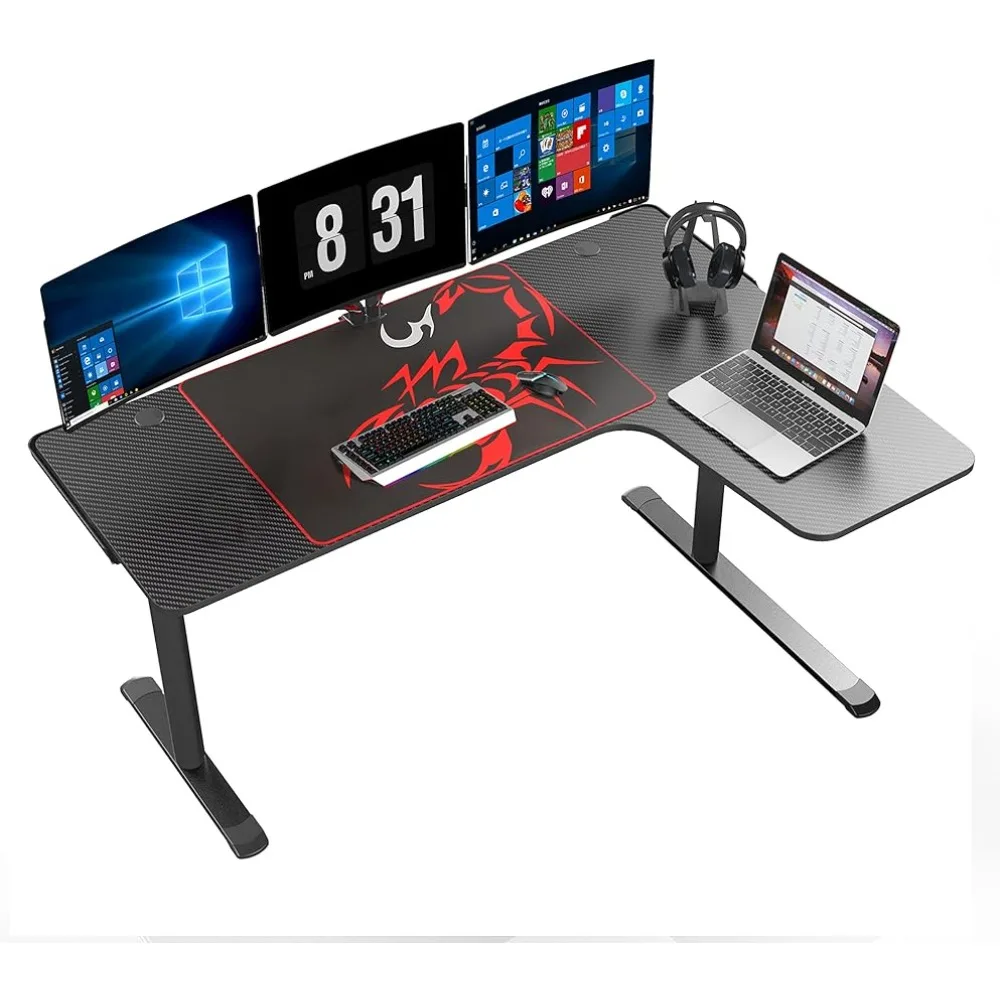 60 Inch L60 Home Office Corner PC Computer Gamer Table Large Writing Workstation Gifts w Mouse Pad Cable Management
60 Inch L60 Home Office Corner PC Computer Gamer Table Large Writing Workstation Gifts w Mouse Pad Cable Management