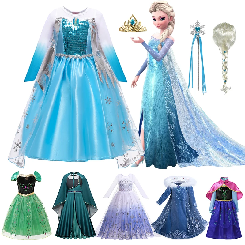 Disney Frozen Girl Costume Elsa Anna Princess Dress for Girls Kid Cosplay Halloween Party Dress Snow Queen Fantasia Gown 2-10Y
Disney Frozen Girl Costume Elsa Anna Princess Dress for Girls Kid Cosplay Halloween Party Dress Snow Queen Fantasia Gown 2-10Y