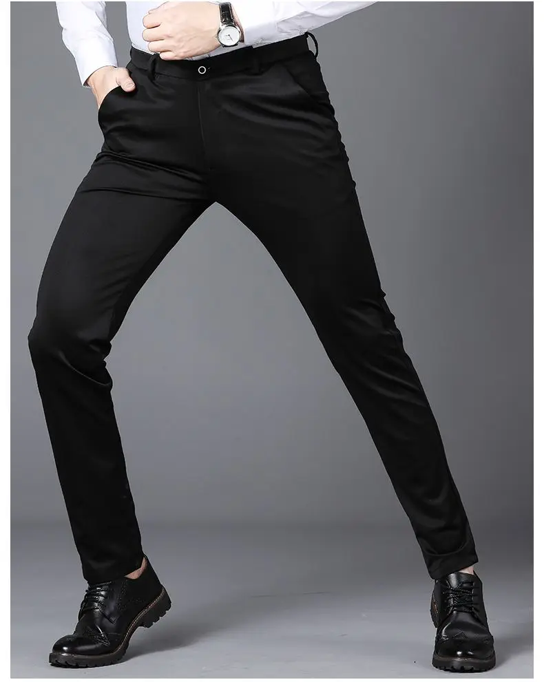 Spring Autumn Mens Business Suit Pants Male Summer Thin Formal Solid Long Dress Straight Baggy Office Trousers Drop Shipping 36 S18e174b1093846cc904ddcd685c92d4fL