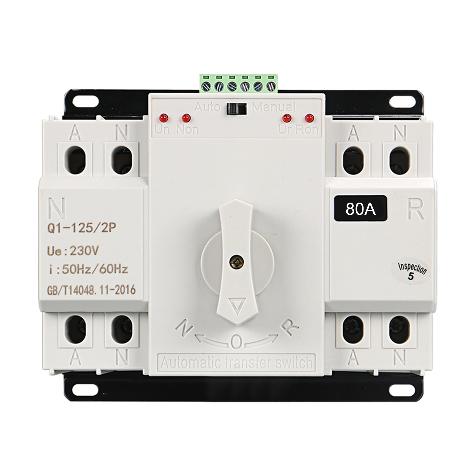 

Power Switch Mains Switch 1 Pc 125A/100A/80A 2P/4P Pole 400V Automatic Transfer Switch Millisecond Switching Brand New