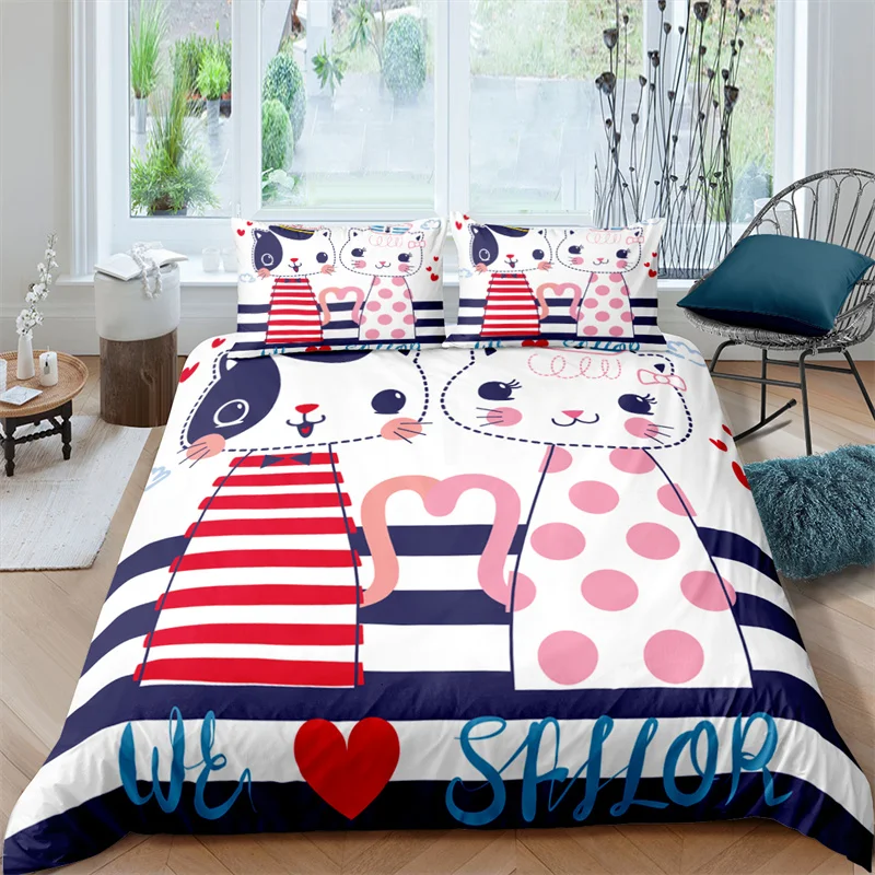 Home Textile Luxury 3D Cartoon Cat Print 2/3Pcs Kids Duvet Cover Pillowcase Bedding Set Single Queen and King AU/EU/US Size
Home Textile Luxury 3D Cartoon Cat Print 2/3Pcs Kids Duvet Cover Pillowcase Bedding Set Single Queen and King AU/EU/US Size