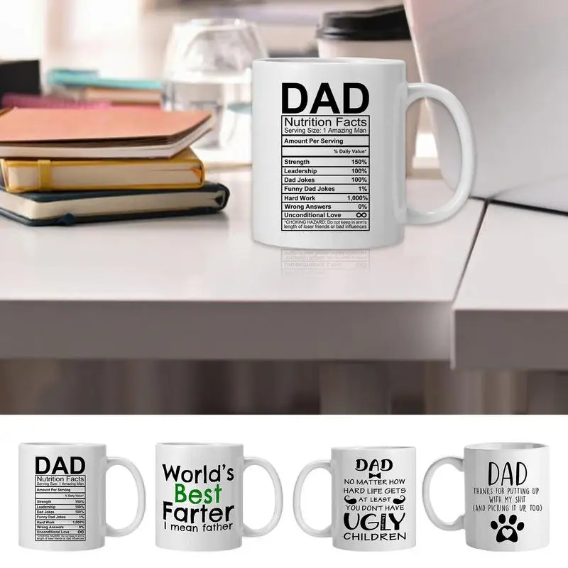 

Funny Fathers Day Coffee Mug Best Farter Ever Coffee Cup 350ml Ceramic Father Daughter Mug With Handle perfect Gift For Father