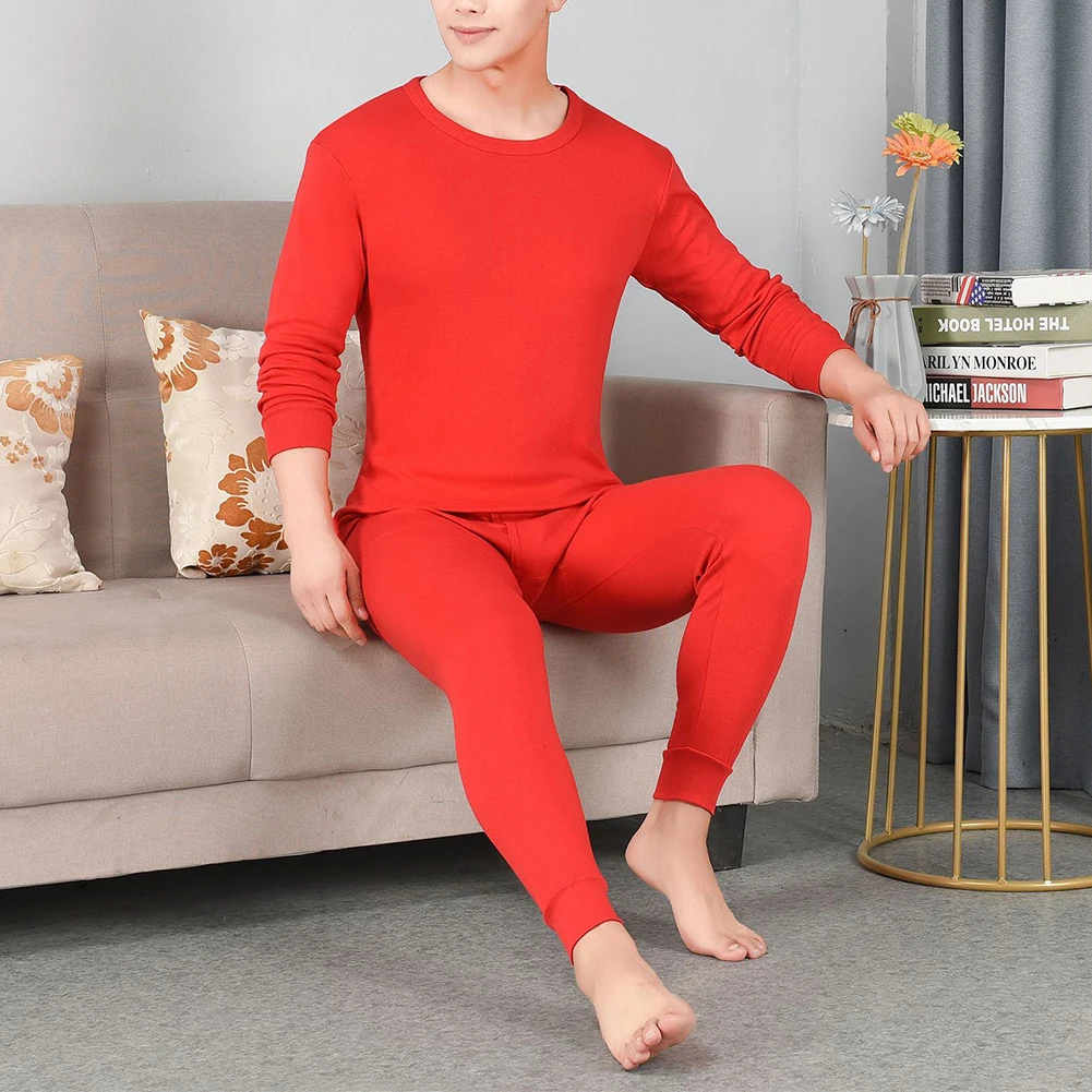 Men Winter O Neck Thermal Long Johns Top Bottom Underwear Pajamas 2Pcs/Set Autumn Winter Solid Color Men Comfort Thermo
Men Winter O Neck Thermal Long Johns Top Bottom Underwear Pajamas 2Pcs/Set Autumn Winter Solid Color Men Comfort Thermo