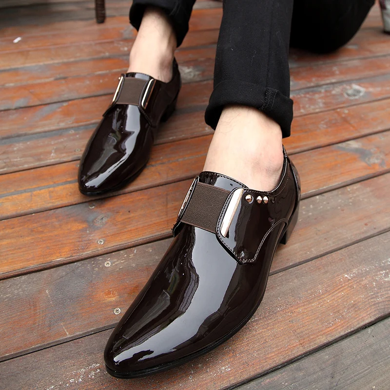 Spring and Autumn Men's Elasticized Loafers Wedding Party Dress Shoes Black Brown Casual Fashion Men's Pointed Toe Leather Shoes
Spring and Autumn Men's Elasticized Loafers Wedding Party Dress Shoes Black Brown Casual Fashion Men's Pointed Toe Leather Shoes