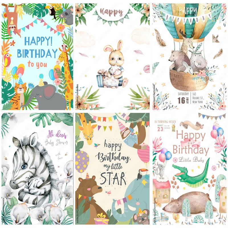 ZHISUXI Birthday Cartoon Photography Backdrops Animal Forest Baby Newborn Party Background Studio Props 2293 ERSR-04
ZHISUXI Birthday Cartoon Photography Backdrops Animal Forest Baby Newborn Party Background Studio Props 2293 ERSR-04