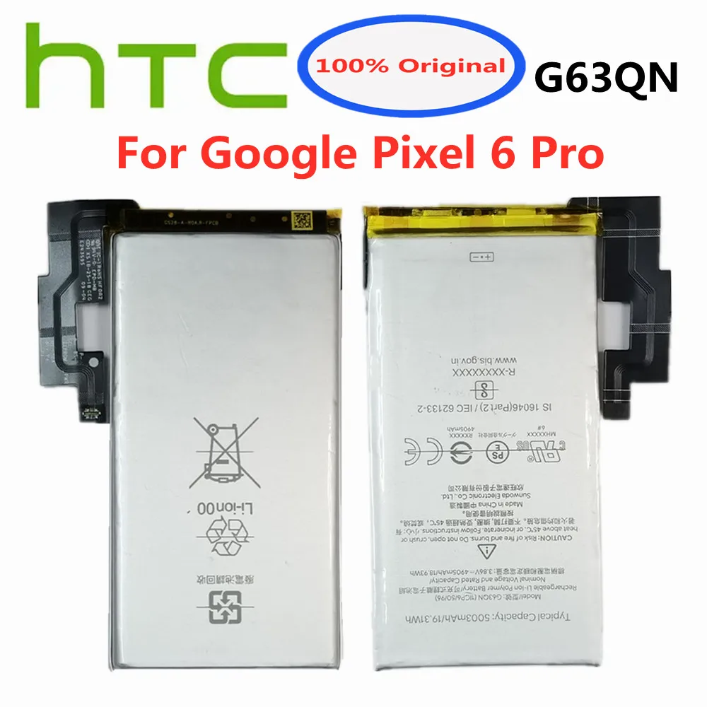 

New 5003mAh 100% Original G63QN Battery For HTC Google Pixel 6 Pro Pixel 6Pro Smart Mobile Phone Replacement Batteries Batteria