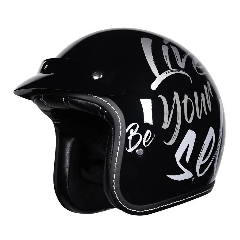 

DOT Approved Open Face Motorcycle Helmets 3/4 Half Helmet for Moped ATV UTV Motocross Cruiser Scooter Retro Jet Helm Men Women