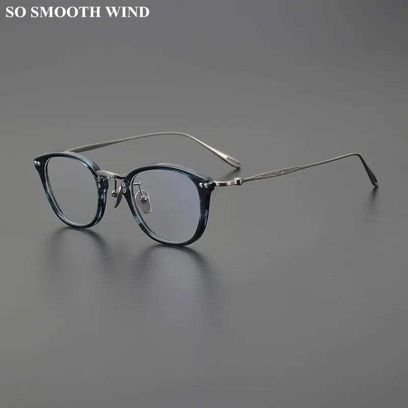 Japanese Brand Acetate Titanium Glasses Frame Men Round Optical Prescription Eyewear Women Myopia Spectacles Eyeglasses Gafas 
Japanese Brand Acetate Titanium Glasses Frame Men Round Optical Prescription Eyewear Women Myopia Spectacles Eyeglasses Gafas