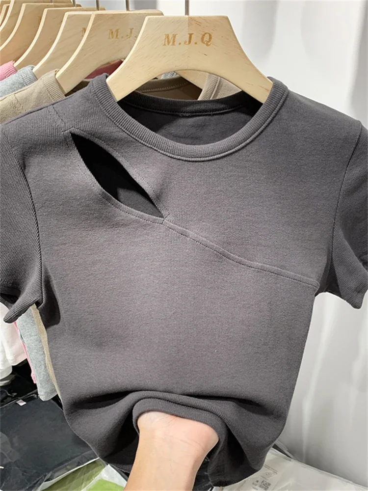 New Summer Top Sexy T Shirt Women Elasticity T-Shirt Korean Style Woman Clothes Slim Tshirt Female Skinny Short Sleeve Tops Tee
New Summer Top Sexy T Shirt Women Elasticity T-Shirt Korean Style Woman Clothes Slim Tshirt Female Skinny Short Sleeve Tops Tee
