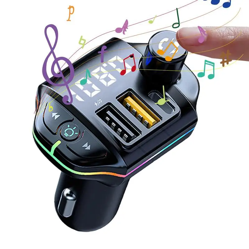 

Автомобильный Bluetooth 5,0 FM-передатчик Громкая связь автомобильный радиомодулятор MP3 плеер двойной USB Type C автомобильное зарядное устройство адаптер Bluetooth