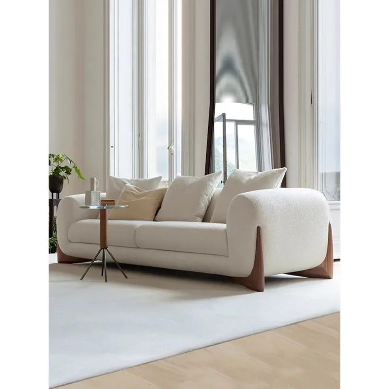 Wabi-sabi style fabric sofa, living room, small apartment, three-seater lambswool cream style designer, Nordic simple sofa
Wabi-sabi style fabric sofa, living room, small apartment, three-seater lambswool cream style designer, Nordic simple sofa
