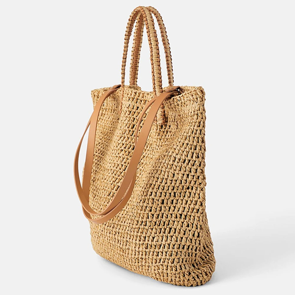 Handmade Crochet Paper Rope Tote - Hollow Beach Bag 2 S18edbb823bf746858ca9e0199e800285D