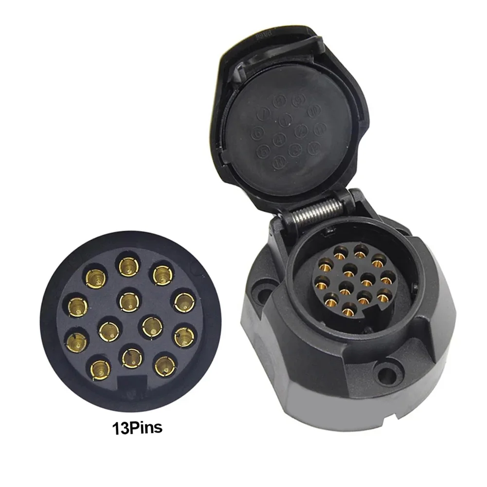 13-Pin Trailer Socket Caravans 13Pole Towing Socket Plug 12V Electrical Adapter Tow Bar Trailer Socket Plug Electrical Connector
13-Pin Trailer Socket Caravans 13Pole Towing Socket Plug 12V Electrical Adapter Tow Bar Trailer Socket Plug Electrical Connector