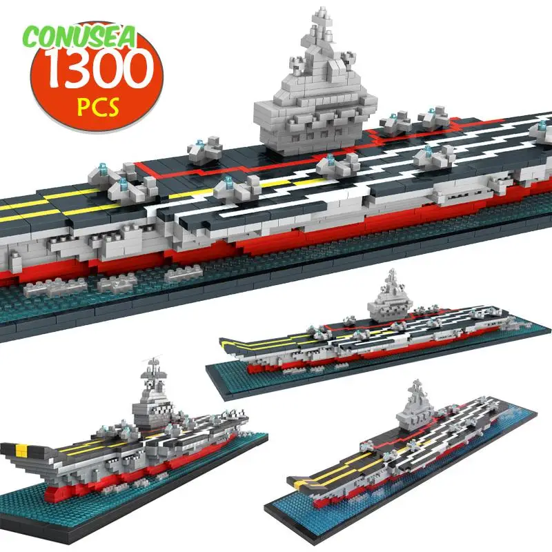 1300Pcs Liaoning Battleships Micro Building Blocks Set Aircraft Carrier Assemble Bricks Military Boat Model Kit Kids Toys Gifts
1300Pcs Liaoning Battleships Micro Building Blocks Set Aircraft Carrier Assemble Bricks Military Boat Model Kit Kids Toys Gifts