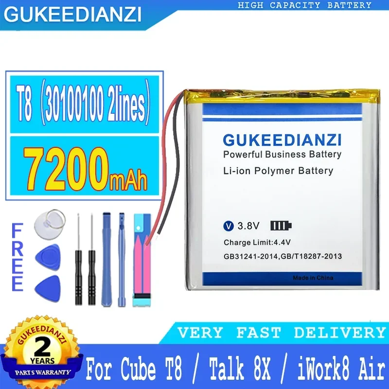 

7200mAh Battery For Cube T8/Cube Talk 8X/Cube IWork8 IWork 8 Air Tablet Battery Inner Prestigio GRACE 5718 4G Phone Batteries