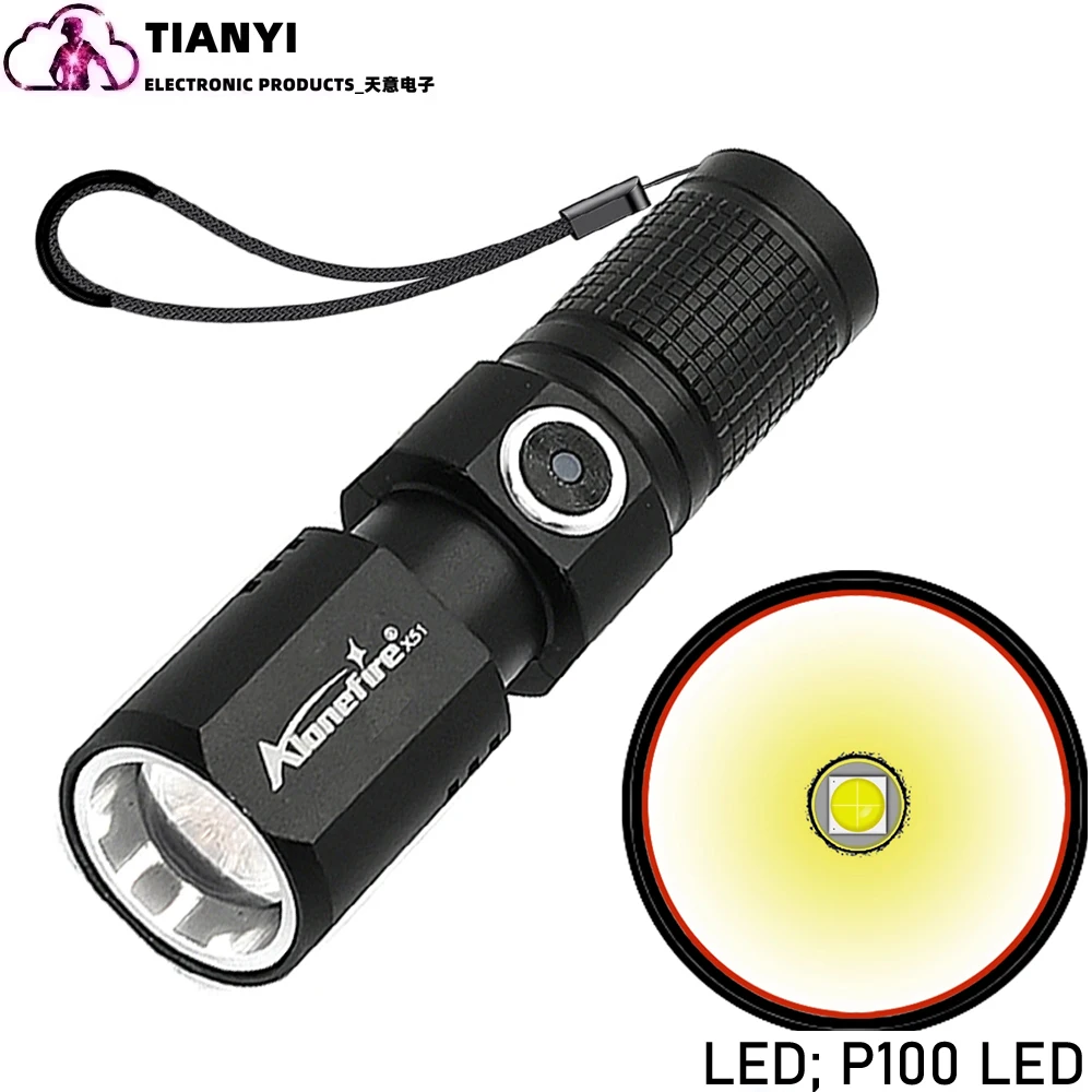 Zoom aluminum alloy mini portable strong light flashlight outdoor P100 charging type C multifunctional flashlight small LED
Zoom aluminum alloy mini portable strong light flashlight outdoor P100 charging type C multifunctional flashlight small LED