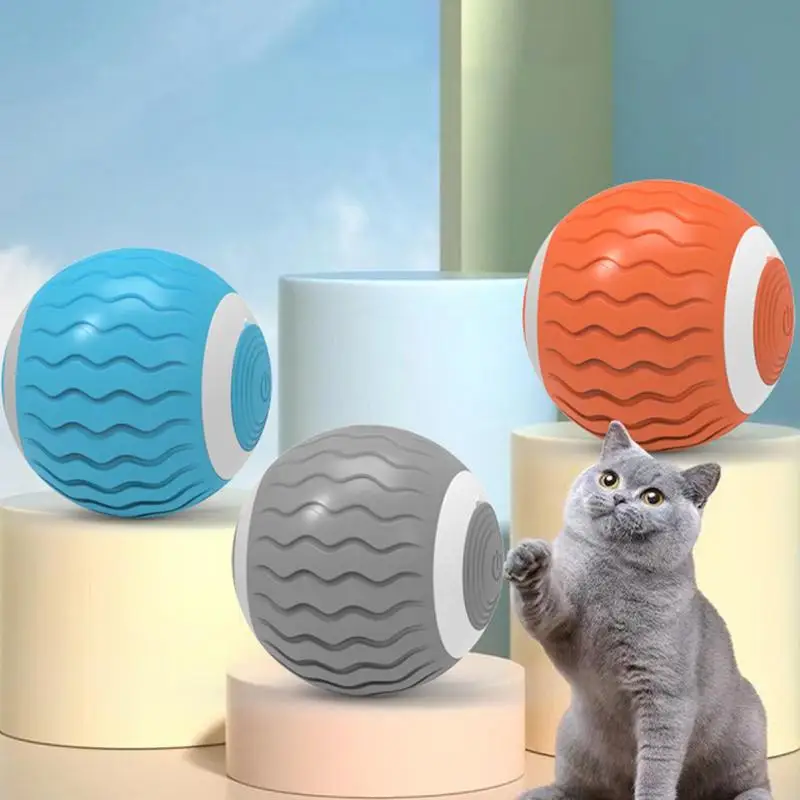

Self Rolling Ball Cat Toy Automatic Rolling Ball Electric Cat Toys Cat Interactive Training Self-moving Kitten Toy Accessories