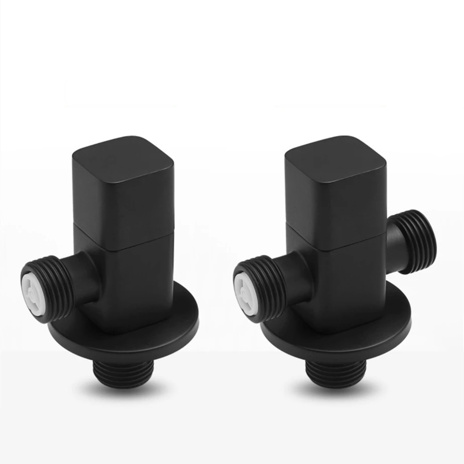 Angle Valve Brass Black Kitchen Bathroom Toilet Cold Hot Water Mixing Tap Accessories Stop Filling Valve Standard G 1/2 Threaded
Angle Valve Brass Black Kitchen Bathroom Toilet Cold Hot Water Mixing Tap Accessories Stop Filling Valve Standard G 1/2 Threaded