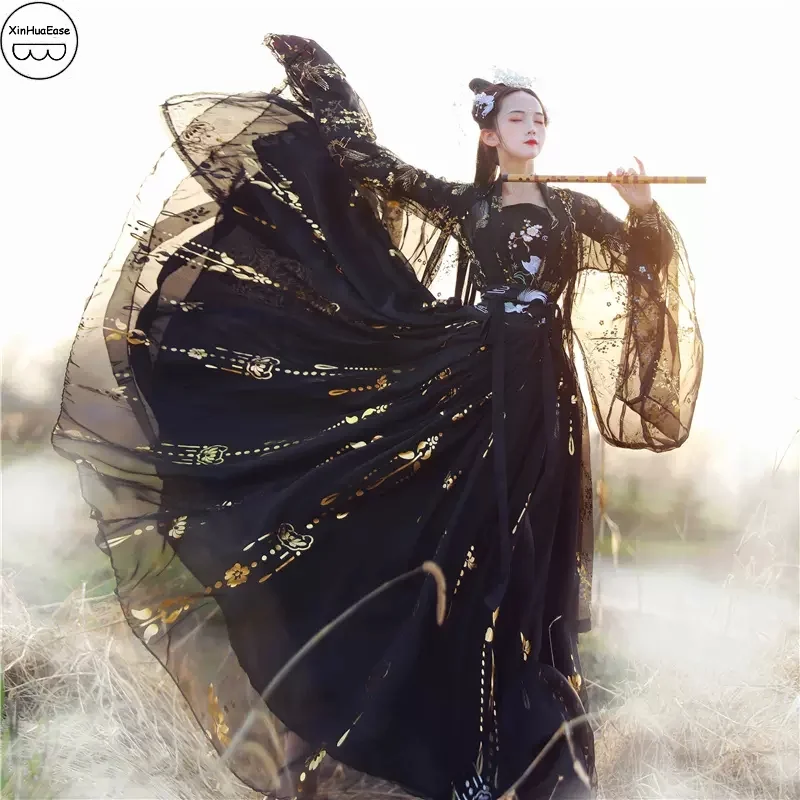XinHuaEase Chinese Traditional Hanfu Women's Folk Dance Costumes Fairy Princess Dresses Retro Girl Cosplay Black White Crane New
XinHuaEase Chinese Traditional Hanfu Women's Folk Dance Costumes Fairy Princess Dresses Retro Girl Cosplay Black White Crane New