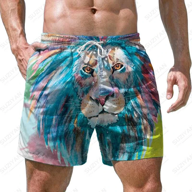 Newest Animel Lion 3D Printed Beach Shorts Pants For Men's Clothing Casual Fashion Sports Shorts Men Male Swimsuits High Quality
Newest Animel Lion 3D Printed Beach Shorts Pants For Men's Clothing Casual Fashion Sports Shorts Men Male Swimsuits High Quality
