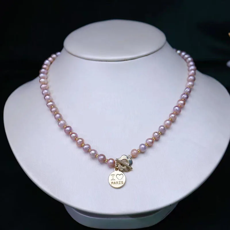 fashion natural 7-8mm freshwater pearl necklace women's versatile collarbone chain
fashion natural 7-8mm freshwater pearl necklace women's versatile collarbone chain