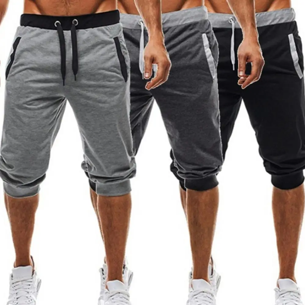 

Daily Sportswear Drawstring Summer Trousers Shorts Work Pants Slacks Sweatpants Jogger Fit Black Men Sport Slim For Harem