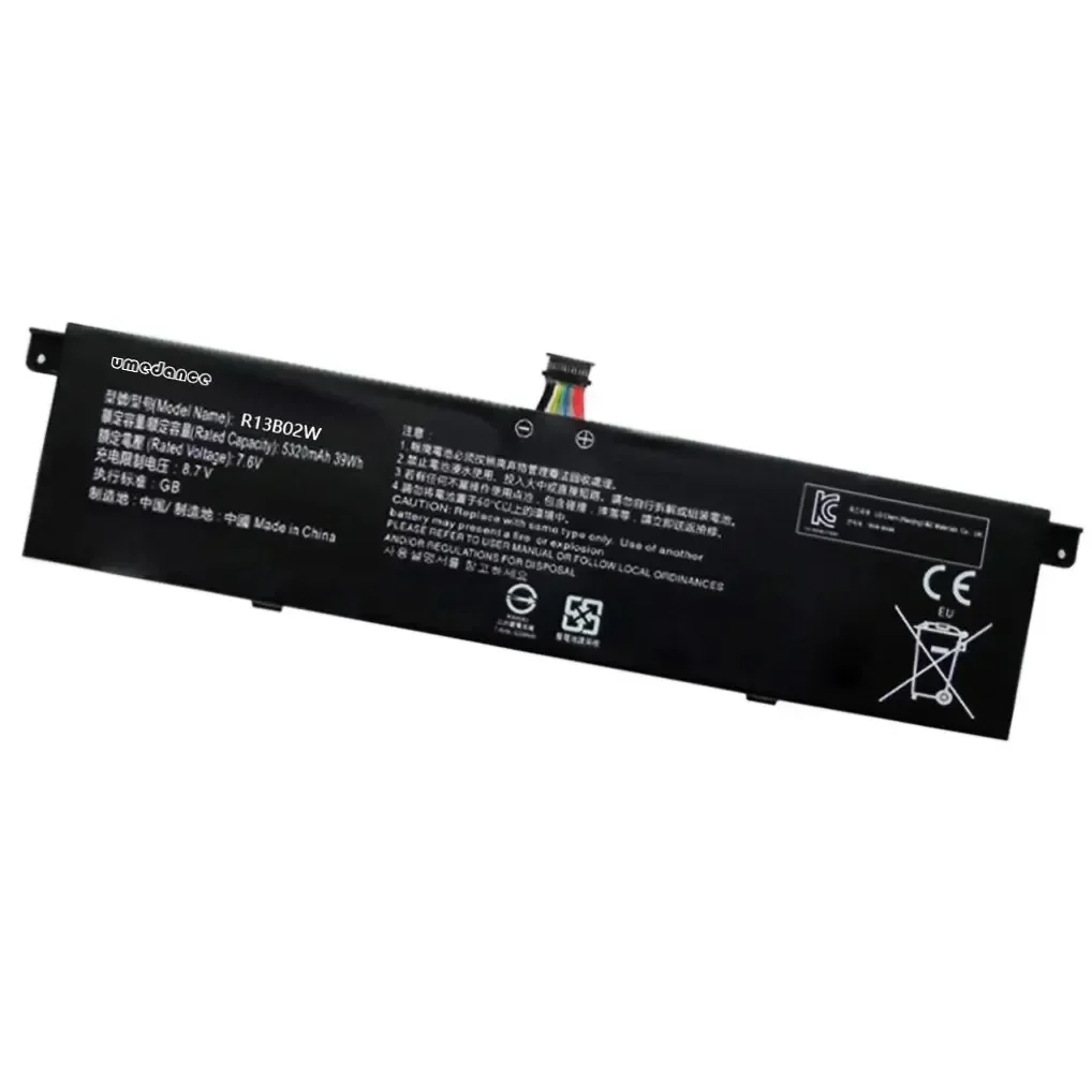 Аккумулятор для ноутбука Xiaomi Mi Air, 7,66 в, 5230 мА/ч, R13B01W, R13B02W, 13,3 дюйма, 39WH
Аккумулятор для ноутбука Xiaomi Mi Air, 7,66 в, 5230 мА/ч, R13B01W, R13B02W, 13,3 дюйма, 39WH