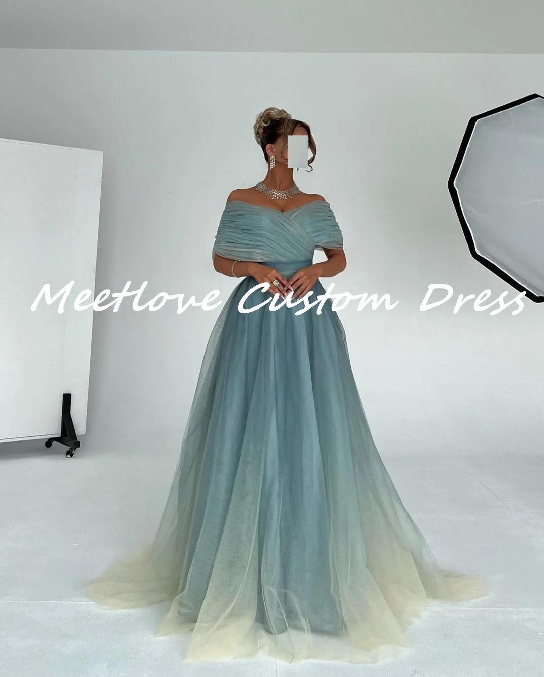 

Meetlove V-neck A-Line Elegant and pretty women's dresses Long dresses Evening Dress Women Luxury 2024 Dubai فستان حفلات الزفاف