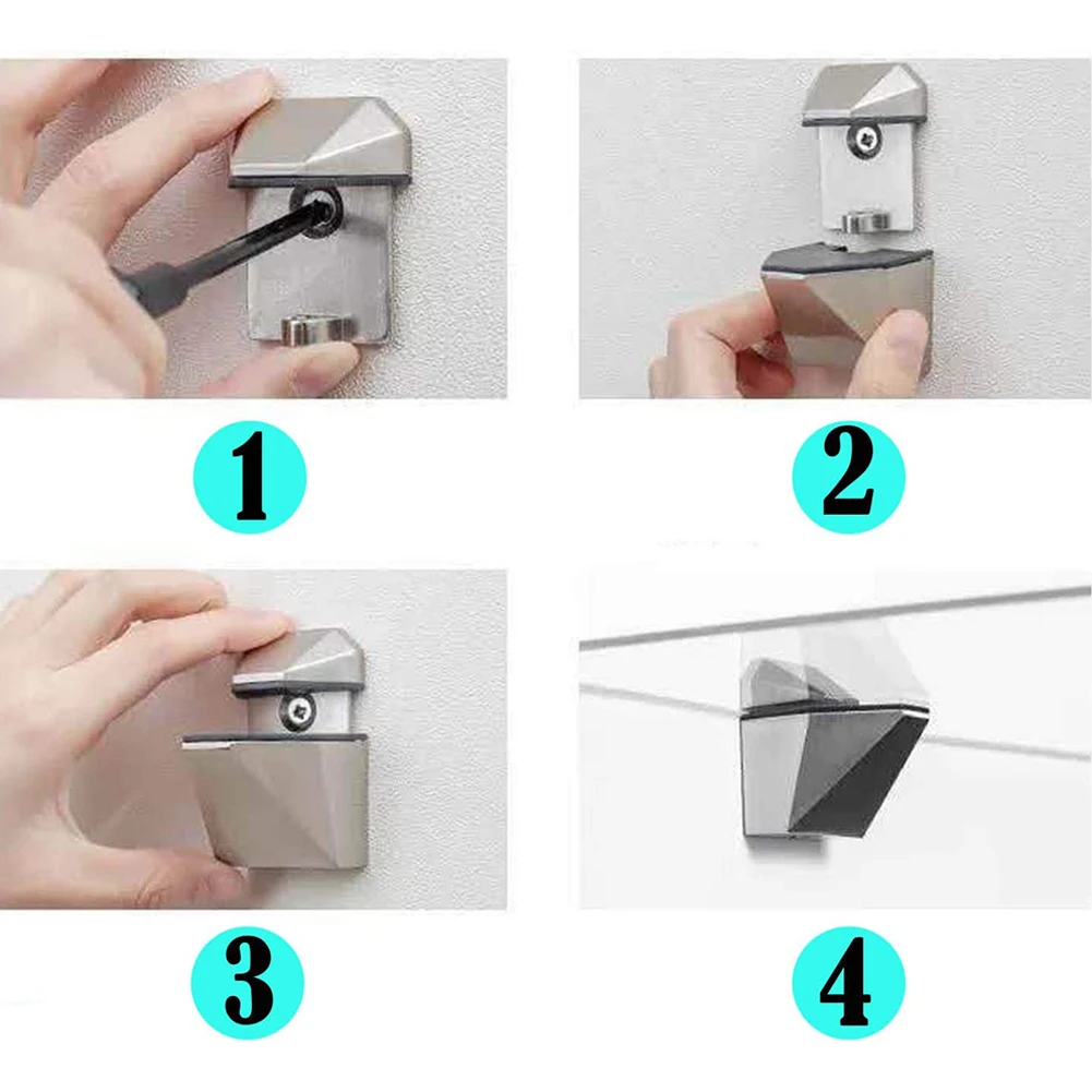 2pcs Glass Clamp Zinc Alloy Adjustable Shelf Clamps Glass Shelf Support Plate Holder Bracket For Secure Bathroom Shelves Display
2pcs Glass Clamp Zinc Alloy Adjustable Shelf Clamps Glass Shelf Support Plate Holder Bracket For Secure Bathroom Shelves Display