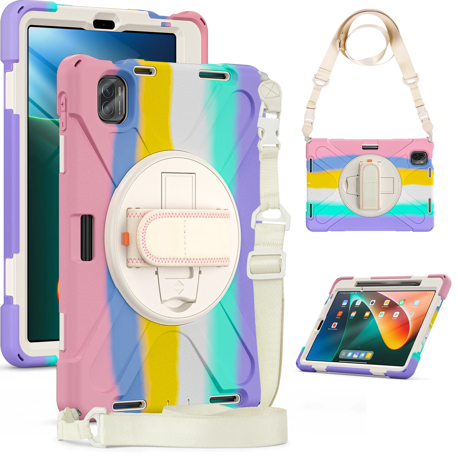 Handle Shoulder Strap Case for Xiaomi Pad 5 Pro Rugged Shockproof Tablet Cover For Mi Pad 6 Pro 360 Rotation Funda
Handle Shoulder Strap Case for Xiaomi Pad 5 Pro Rugged Shockproof Tablet Cover For Mi Pad 6 Pro 360 Rotation Funda