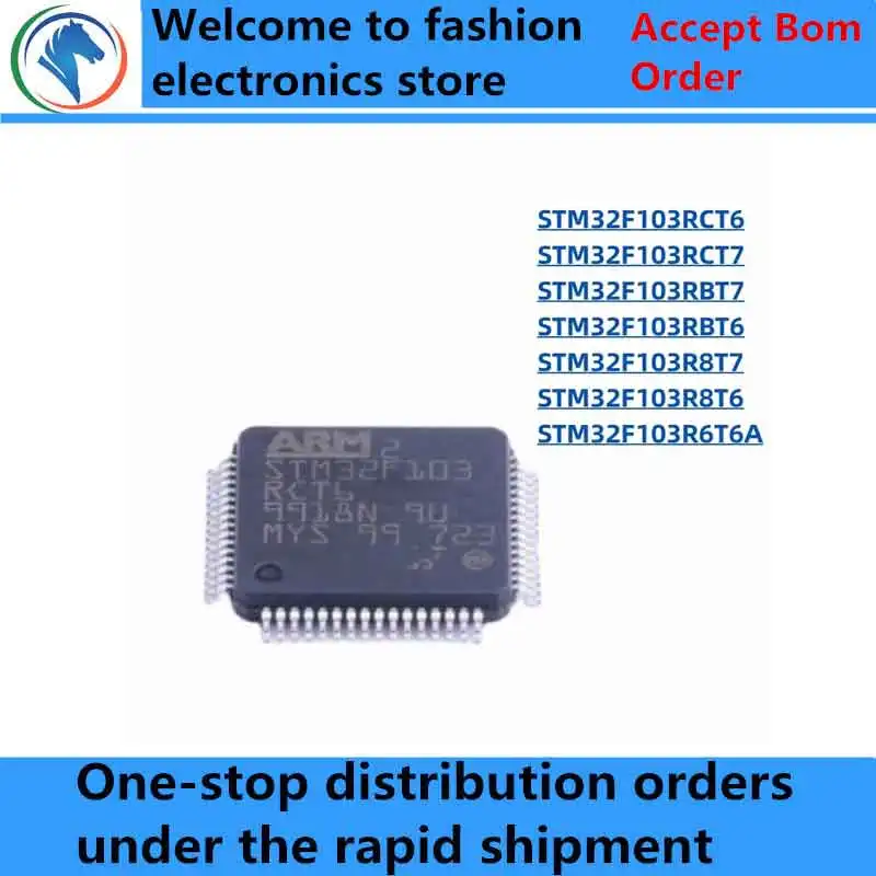 100% New STM32F103RCT6 STM32F103RCT7 STM32F103RBT7 STM32F103RBT6 STM32F103R8T7 STM32F103R8T6 STM32F103R6T6A LQFP64 chips ic
100% New STM32F103RCT6 STM32F103RCT7 STM32F103RBT7 STM32F103RBT6 STM32F103R8T7 STM32F103R8T6 STM32F103R6T6A LQFP64 chips ic