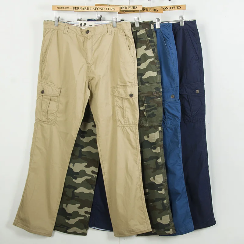 

PEPE Outdoor Cotton Straight Tube Loose Fitting Workwear Pants Casual Camouflage Multi Pocket Men's Pants
