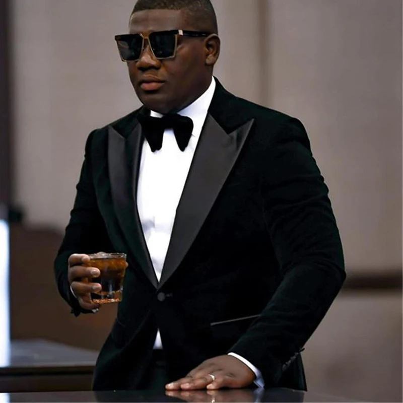 Черный Бархатный смокинг для жениха для свадьбы облегающий костюм из 2 предметов мужские модные костюмы с атласным заостренным лацканом африканская куртка для выпускного вечера брюки 
Черный Бархатный смокинг для жениха для свадьбы облегающий костюм из 2 предметов мужские модные костюмы с атласным заостренным лацканом африканская куртка для выпускного вечера брюки