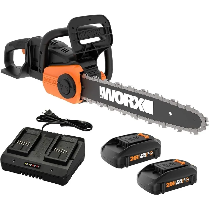 

Worx 40V 14" Cordless Chainsaw Power Share with Auto-Tension - WG384 (Batteries & Charger Included)