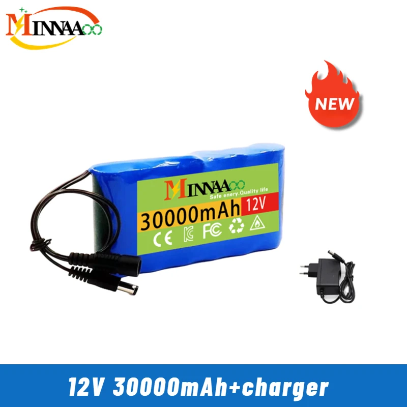 New Upgraded Rechargeable Battery 12V 30000mah Lithium Battery Pack Capacity DC 12.6V 30Ah CCTV Camera Monitor with Charger
New Upgraded Rechargeable Battery 12V 30000mah Lithium Battery Pack Capacity DC 12.6V 30Ah CCTV Camera Monitor with Charger