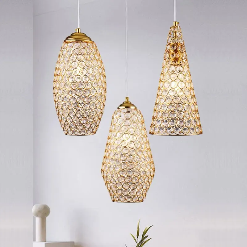 

Italian Luxury Chandelier Creative Iron Art Crystal Lamp Bedroom Bedside Living Room Restaurant Study Lamps Hotel Light Fixtures