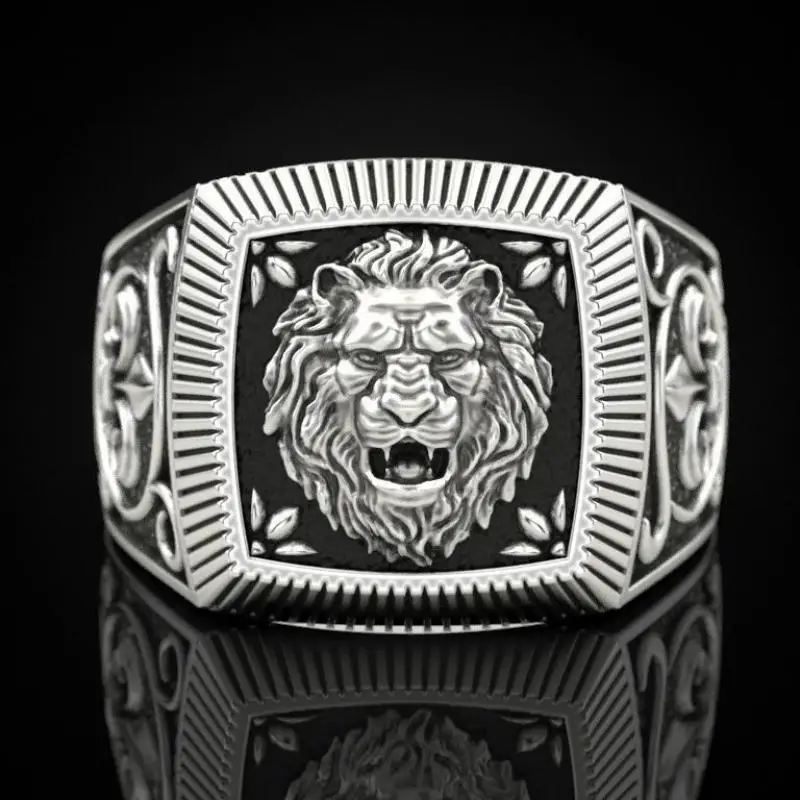 HOYON Domineering lion ring twelve constellation Leo lion head animal male sliver color ring all for 1 real and free shipping
HOYON Domineering lion ring twelve constellation Leo lion head animal male sliver color ring all for 1 real and free shipping