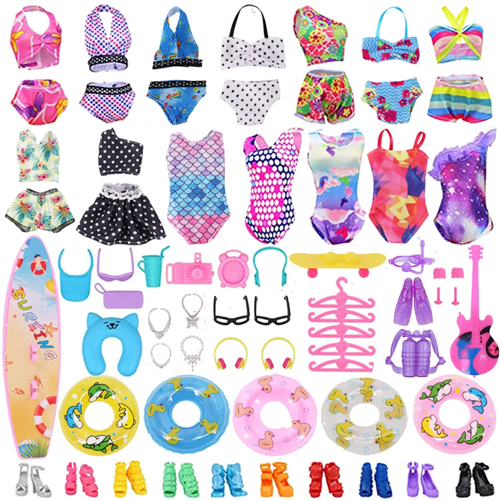 49Pcs Set Barbies Doll Accessories Doll Dress Swimsuit Surfboard Swimming Ring Shoes +... For Barbies Clothes1/6BJD Doll Toys
49Pcs Set Barbies Doll Accessories Doll Dress Swimsuit Surfboard Swimming Ring Shoes +... For Barbies Clothes1/6BJD Doll Toys
