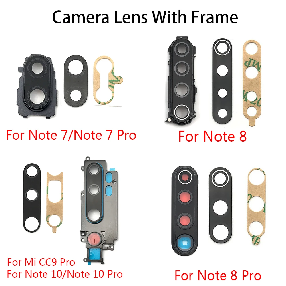 New For Xiaomi Mi Note 10 CC9 Pro / Mi 10 Lite Back Rear Camera Glass Lens Frame Cover For Redmi Note 7 8 Pro With Adhensive
New For Xiaomi Mi Note 10 CC9 Pro / Mi 10 Lite Back Rear Camera Glass Lens Frame Cover For Redmi Note 7 8 Pro With Adhensive