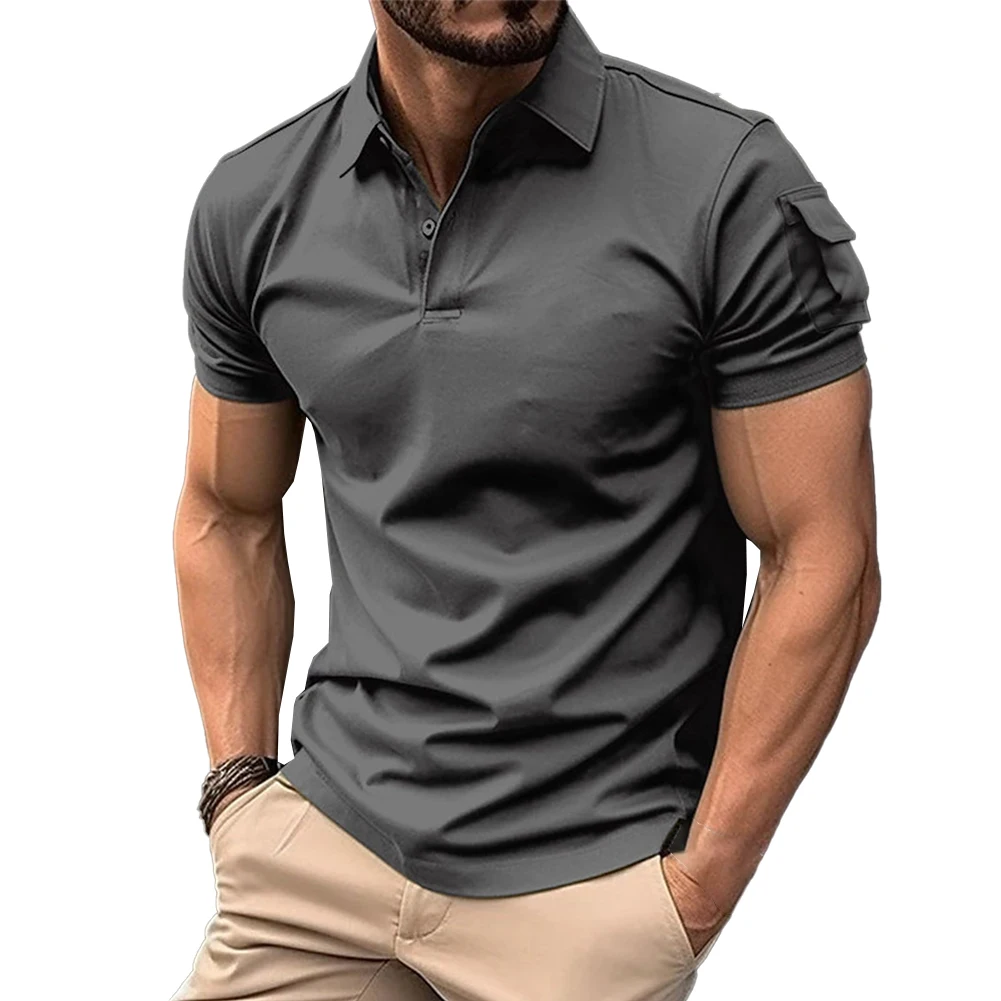 

Рубашка мужская с воротником-стойкой, Классическая хлопковая смеска, однотонная Спортивная, брендовая прочная, для отпуска, на лето