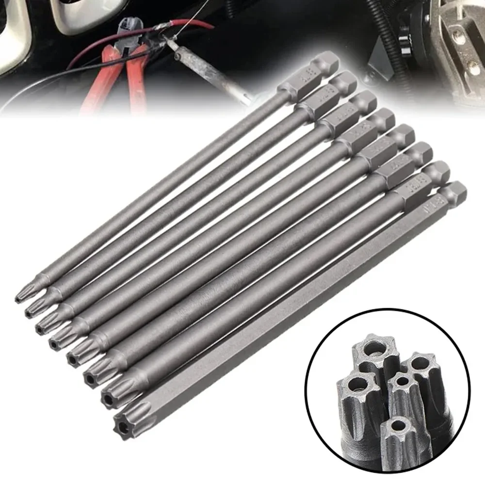 1PC Magnetic Torx Screwdriver Bits 150mm Long T8,T10,T15,T20,T25,T27,T30,T40 Hex Shank Electric Screwdriver Bits For Power-Tools
1PC Magnetic Torx Screwdriver Bits 150mm Long T8,T10,T15,T20,T25,T27,T30,T40 Hex Shank Electric Screwdriver Bits For Power-Tools