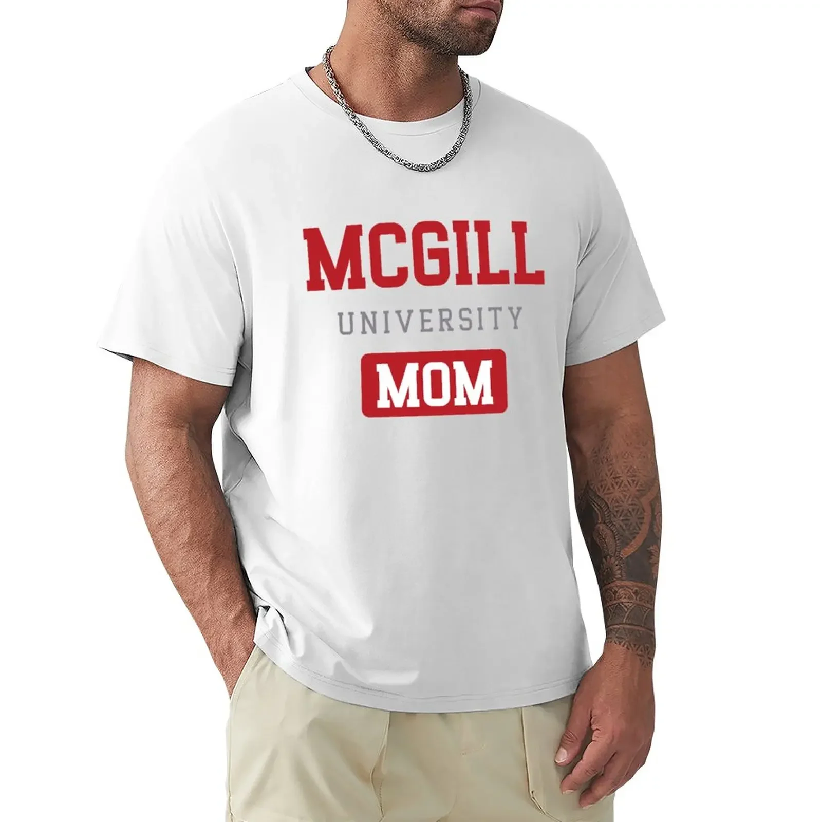 

McGill University mom T-Shirt cat shirts tops Oversized t-shirt clothes for men