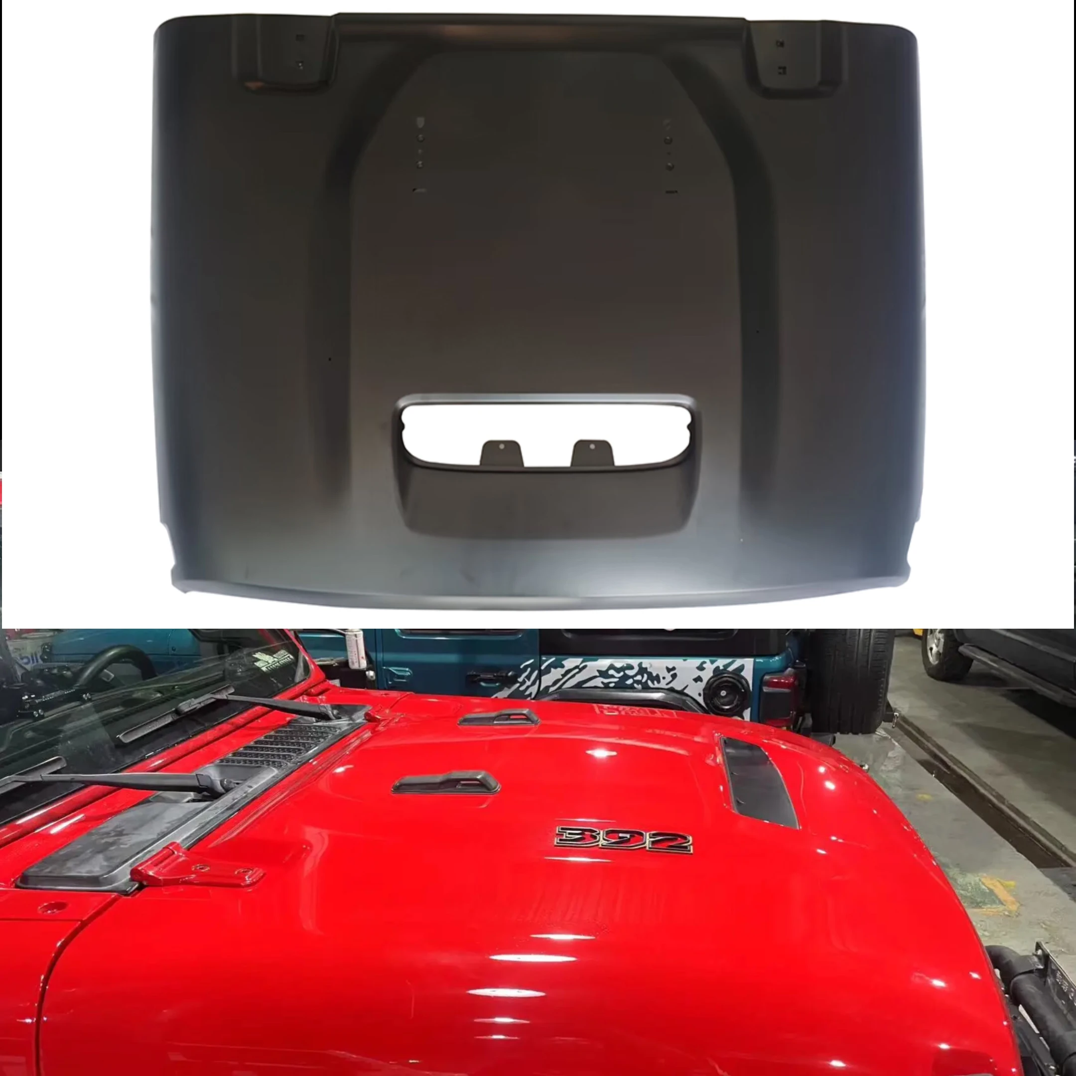 

SXMA JL1295 steel engine bonnet hood Good ventilation effect for jeep wrangler JL 4xe 2018+ and Gladiator JT 2020+