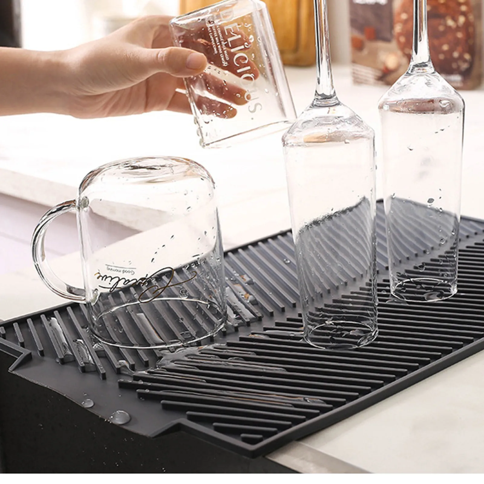 Silicone Draining Board Mat Dish Drying Mat Folding Draining Mat Large Drain Pad Eco-Friendly Drainer Mat Heat Resistant Pot
Silicone Draining Board Mat Dish Drying Mat Folding Draining Mat Large Drain Pad Eco-Friendly Drainer Mat Heat Resistant Pot