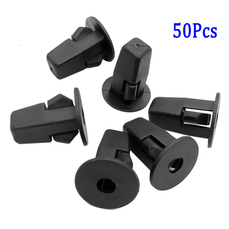 

50 Pcs/Set Fastener Clips Plastic Black Car Fender Liner Screw Rivet Fastener-Clip 8*8mm Holes Kits Fit For Toyota 90189-060130