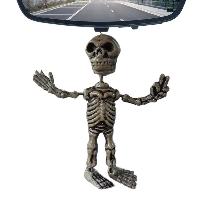 Skull Car Accessories Skull Rear View Mirror Accessories Resin Swinging Skeleton Car Charm Spooky Halloween Ornament For Home
Skull Car Accessories Skull Rear View Mirror Accessories Resin Swinging Skeleton Car Charm Spooky Halloween Ornament For Home