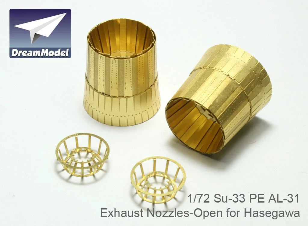 

Dream Model DM0531 1/72 Su-33 AL-31Exhaust Nozzles-Open Photo-Etched Sheet For Hasegawa