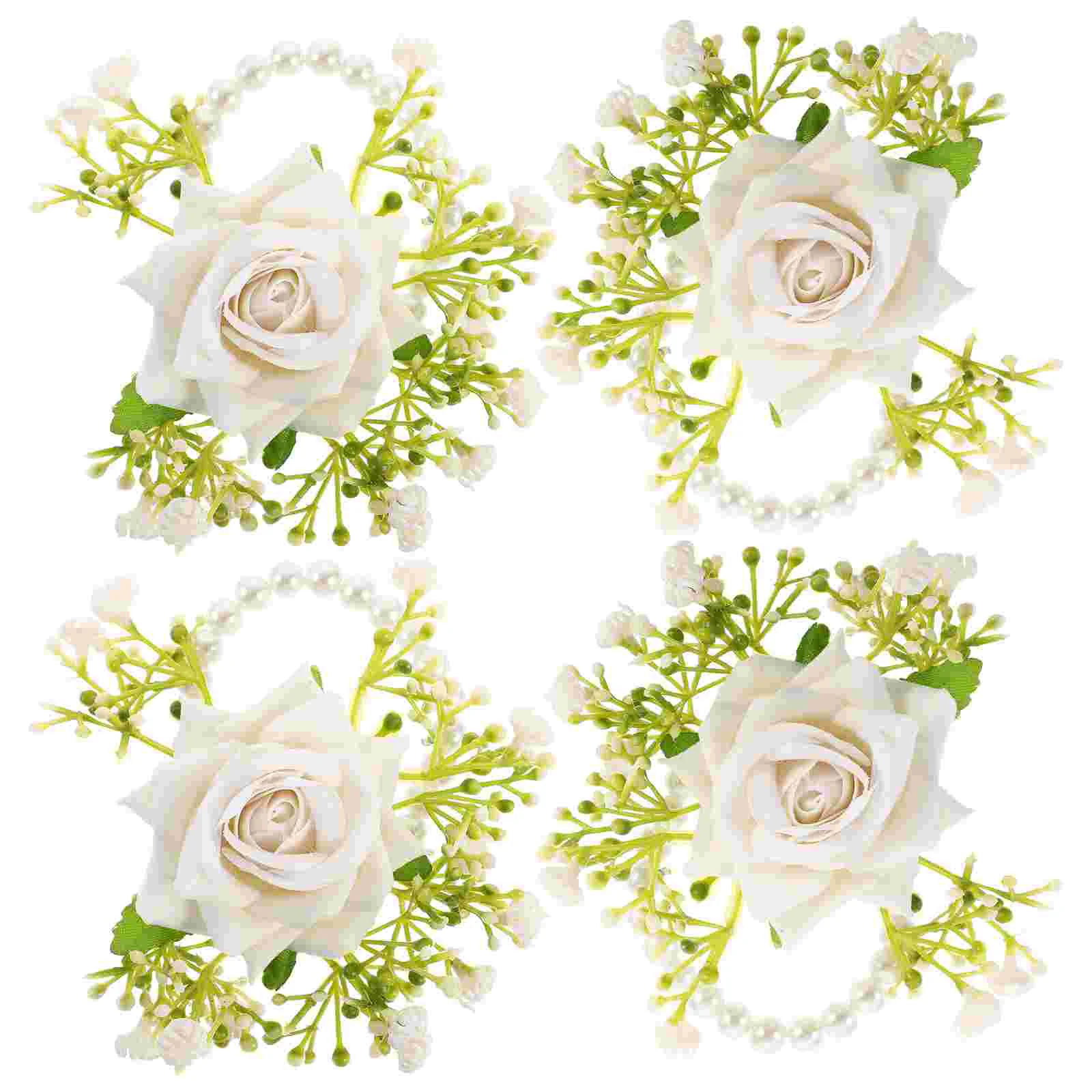Wedding Rose Wrist Flower Corsage Bridesmaid Silk Bracelet Party Prom Female Companion Super Fairy Pearl (white Flower) 4pcs
Wedding Rose Wrist Flower Corsage Bridesmaid Silk Bracelet Party Prom Female Companion Super Fairy Pearl (white Flower) 4pcs