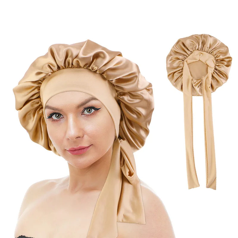 Women Satin Night Sleeping Cap Hair Care Bonnet Nightcap with Head Tie Silky Bonnet Sleep Cap for Women Solid Color Night Hat
Women Satin Night Sleeping Cap Hair Care Bonnet Nightcap with Head Tie Silky Bonnet Sleep Cap for Women Solid Color Night Hat